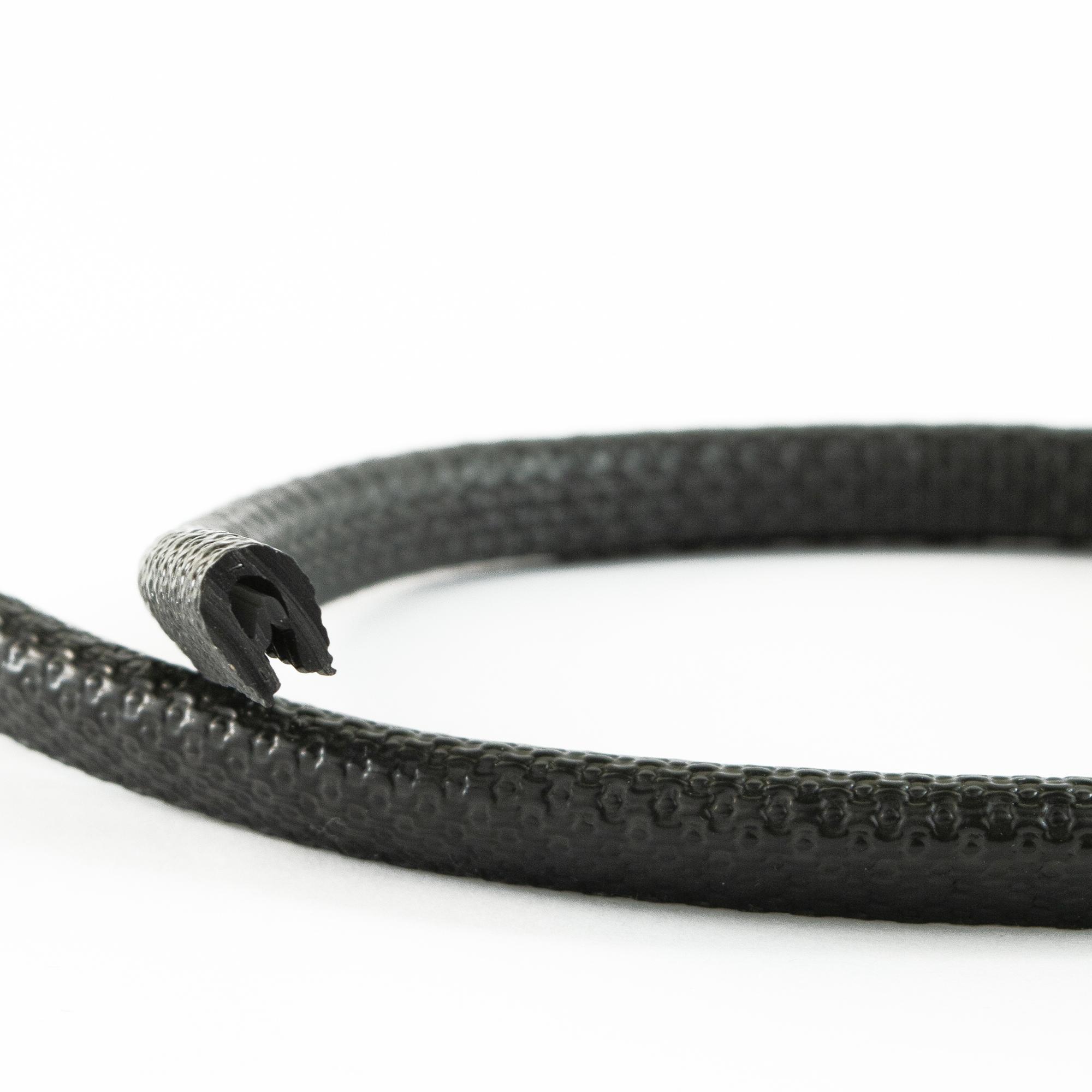 U-Profil, Kantenschutz, schwarz, griffig, 1,7 cm x 0,1-0,45 cm (U